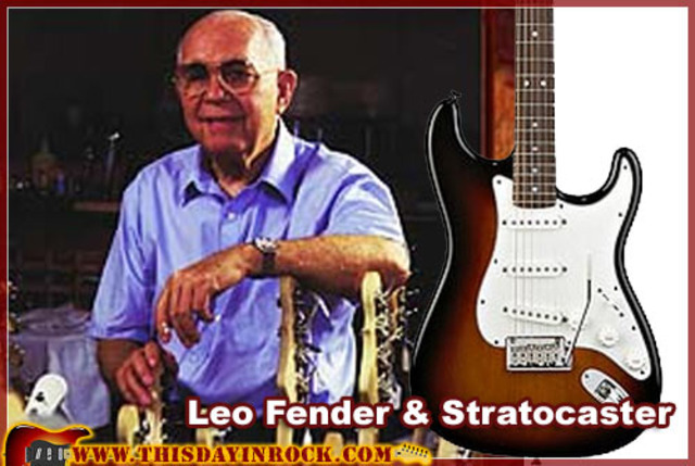 Leo Fender  invented the Stratocaster, the first solid bodied electric guitar
