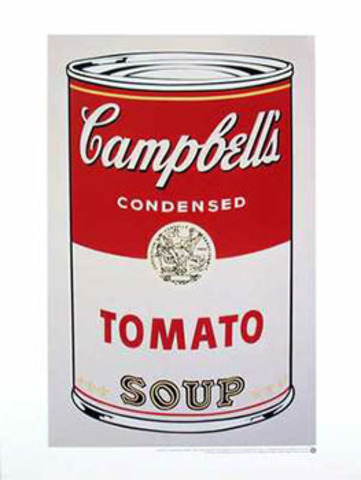 Exhibited the new iconic paintings of Campbells soup