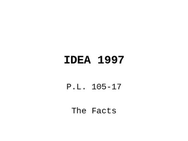 IDEA 1997