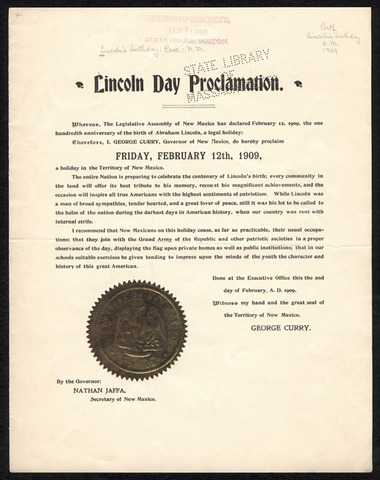 Lincoln Day Proclamation