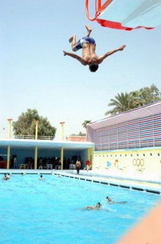diving at pool