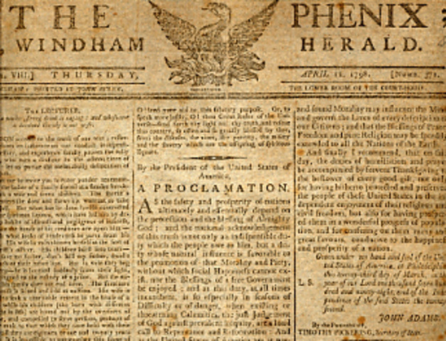 John Adams signs proclamation