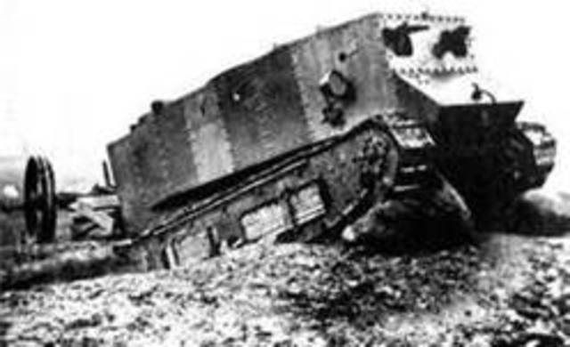 Prototype Tank "Little Willie" rolls off asembly line