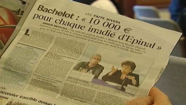 Roselyne Bachelot annonce qu'une avance d’indemnité de 10.000€ sera versée à 500 irradiés d'Epinal.