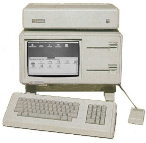 The first Apple computer made with a GUI (Apple Lisa)