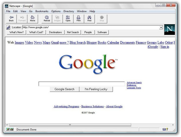 netscape web browser