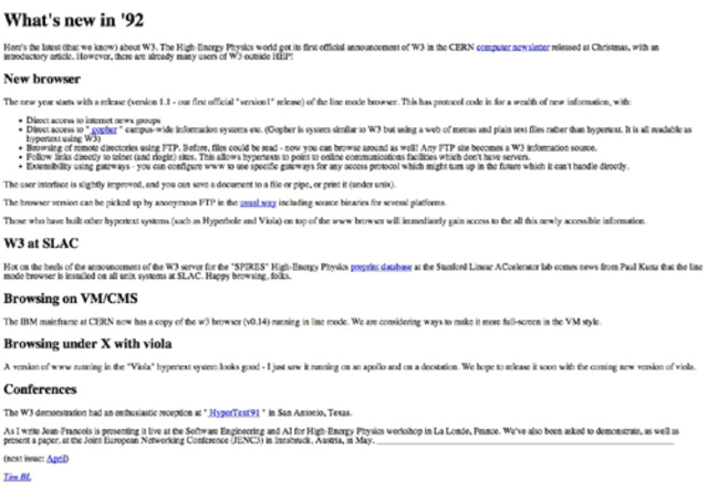 first webside online. CERN