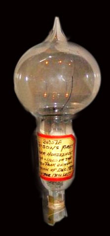 Thomas Edison invents the first light bulb