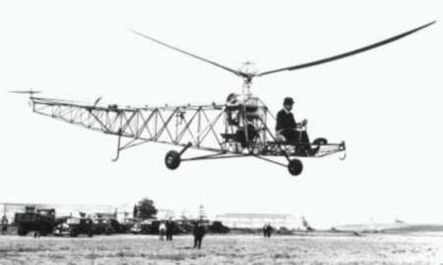 the first piloted helicopter