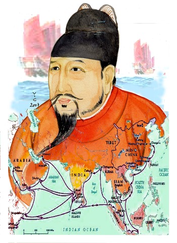 Zheng He begins 1st voyage
