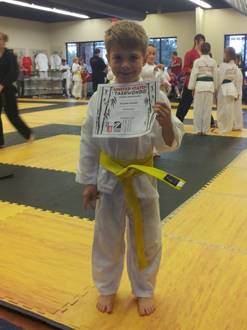 My first belt testing!