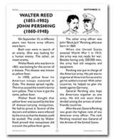 Walter Reed& John Pershing