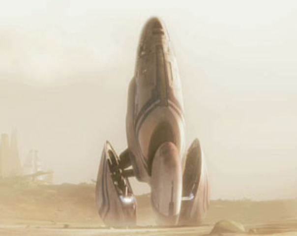 Probe ship lands, EVE introduced