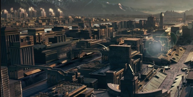 Katniss and Peeta arive at the capitol