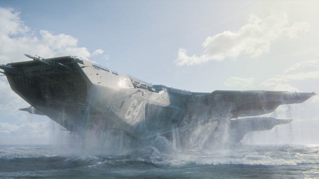 The Helicarrier is revealed and Loki is imprisoned in it.