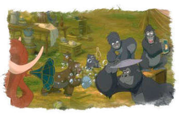 Terk and Tanor Trash the Human's Camp During a Song