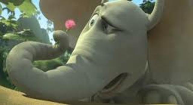 Horton melts the snow by breathing on the clover