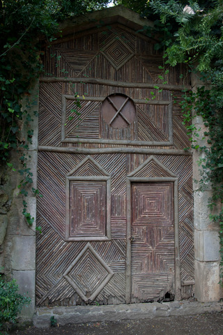 Sarah enters the labyrinth, the doors lock behind her
