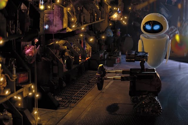 WALL-E dances to Hello Dolly for EVE, establishing a more comfortable relationship with each other.