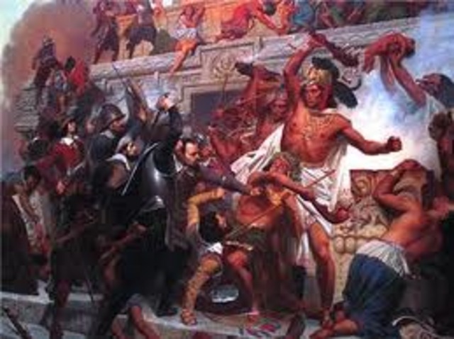 Cortes conquers Aztec Empire for Spain