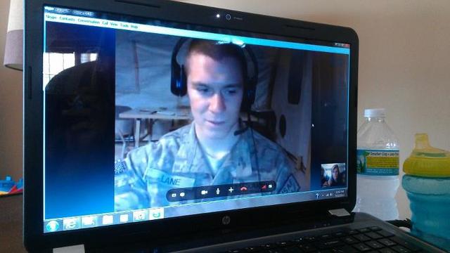 Skyping Robby while he was in Afghanistan