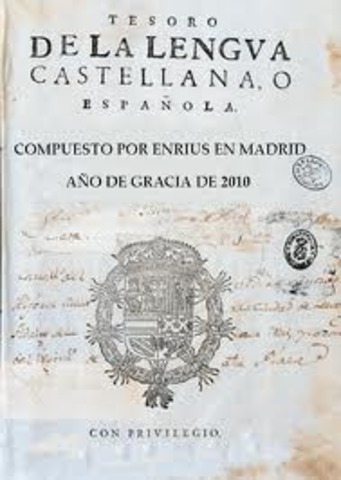 Publicación del Tesoro de la lengua castellana o española