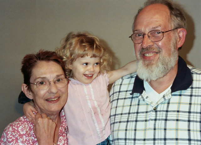 With Grandpa & Grandma Strobel