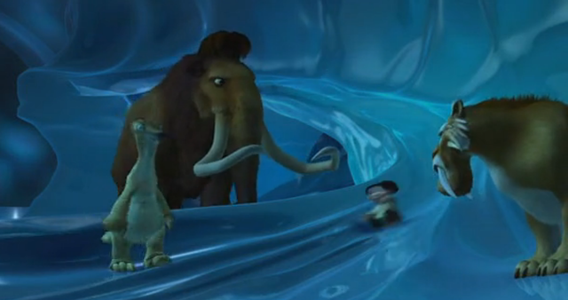 Pinky gets on a bobsledding track alone