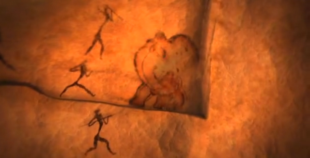 The hieroglyphs show that his wife and child was attacked by the humans