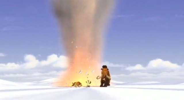 Fire and lava start the burst out of the ground