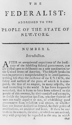 Federalists Papers appear