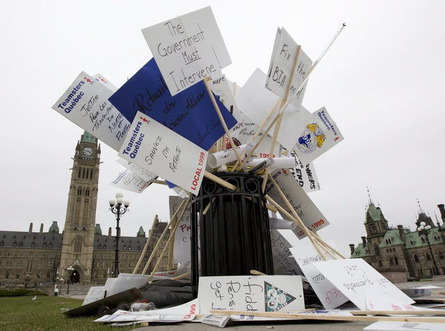 Nortel pensioners protest