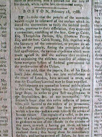 Massachusetts Ratifies