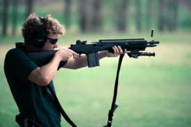 shot a gun for the first time