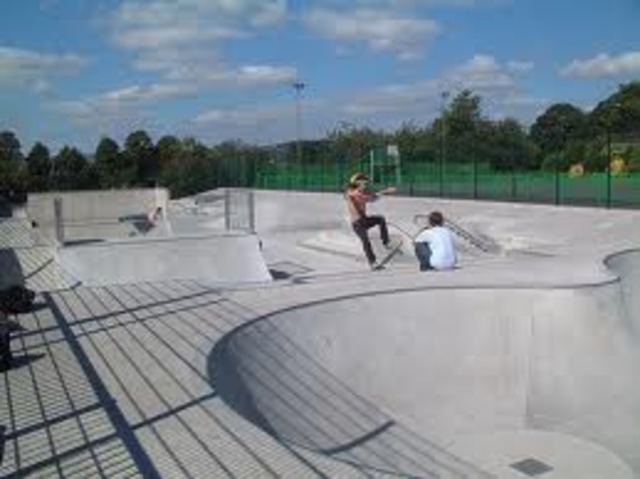 I went to the skate park with my cousins!