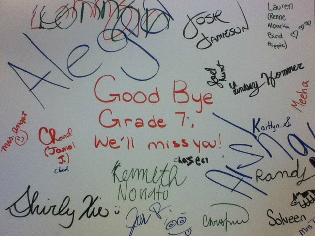 Final Day of Grade 7!