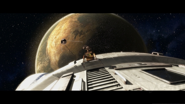 WALL-E latches onto the ship