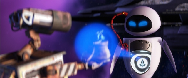 WALL-E goes in esacpe pod to retrieve plant.