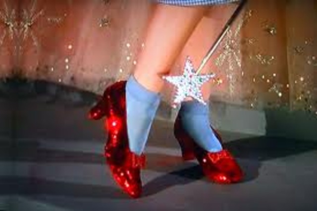 But the magic shoes belong to Dorothy now.