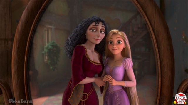 Rapunzel asks Mother Gothel if she can go see the "stars".