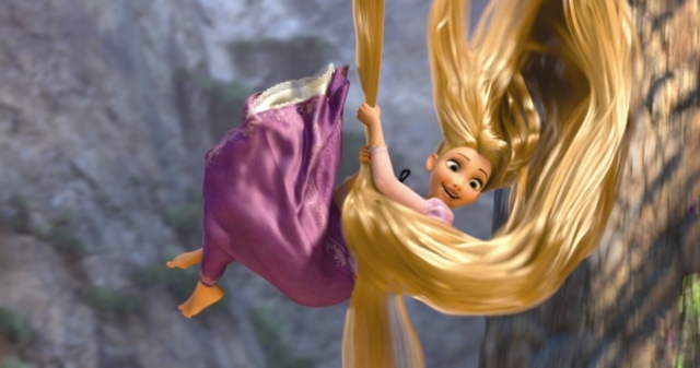 Rapunzel escapes the tower.