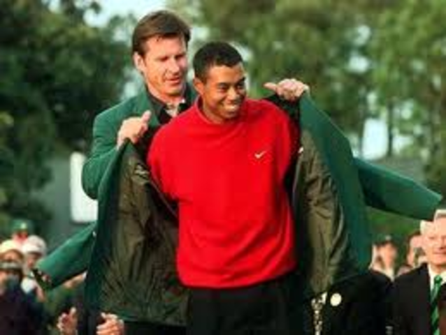 Tiger Woods Wins His First Masters