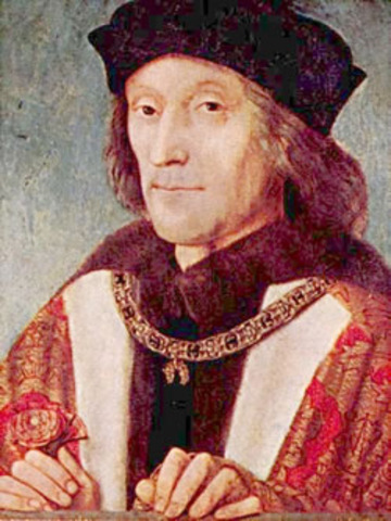 First Tudor king, Henry VII, is crowend