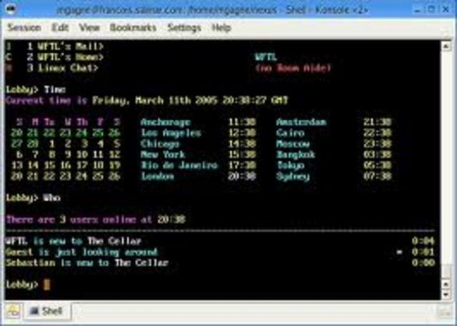 BBS (Bulletin Board Systems) exchanged data