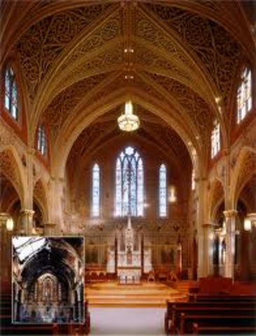 Charlemagne worships St. Peters church