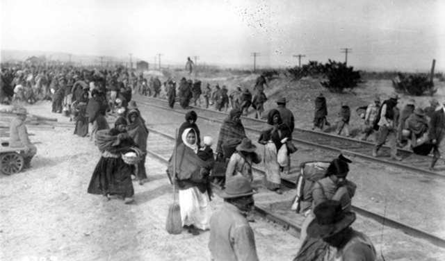 the first train crossed the border