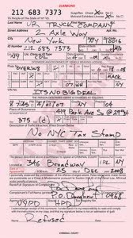 First time I got a ticket