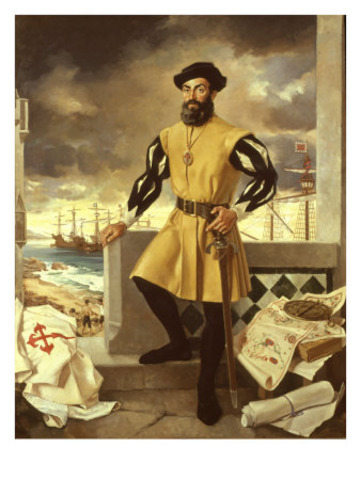 Magellan sails around the world