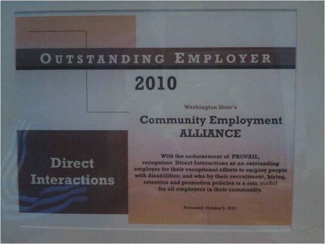Community Employment Alliance names DI a 2010 Outstanding Employer
