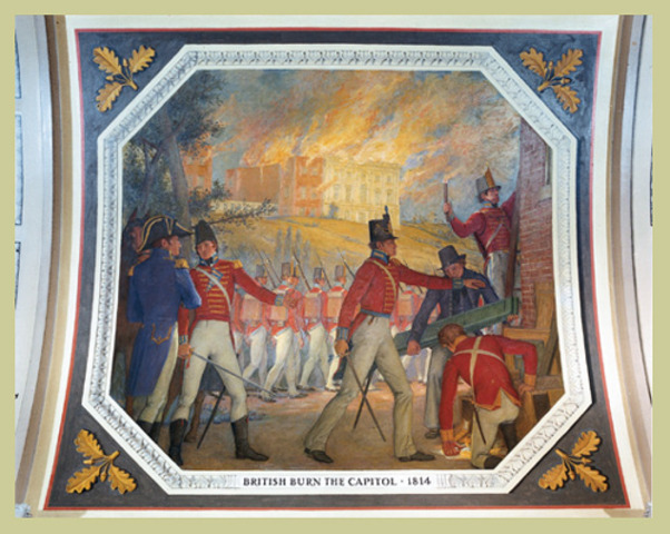 The Capitol Building Aflame